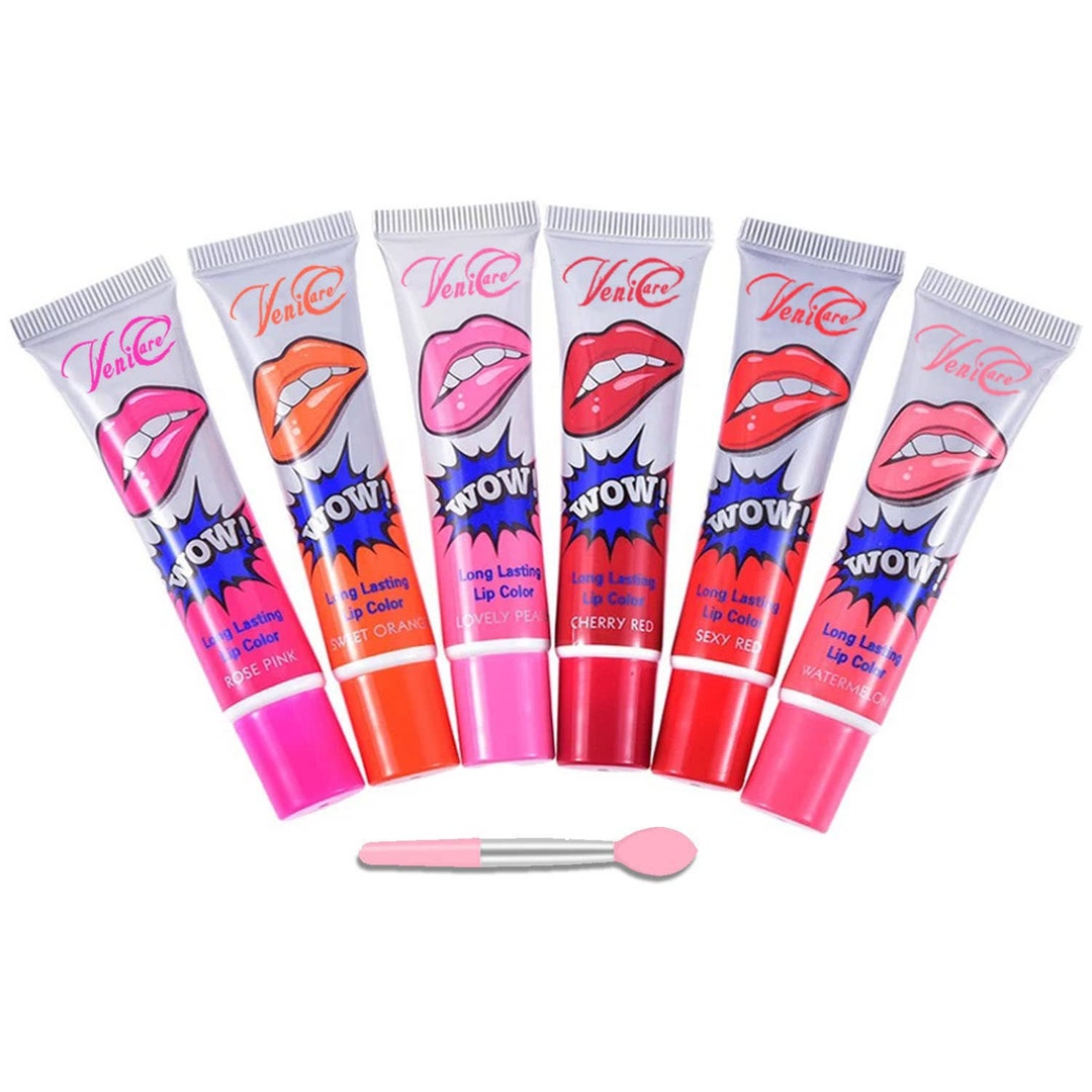 Venicare Lip Stain Gloss 6 Colors Peel off Mask Tint Long Lasting Waterproof Lip Gloss Etsy