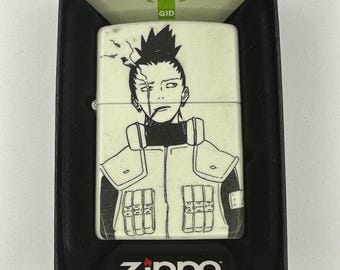 Custom Shikamaru Engraved Anime Zippo Lighter: Glow in the Dark Manga Collectible Gift for Boyfriend
