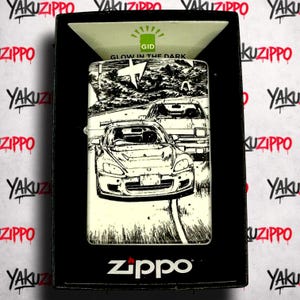 Anime Initial Drifter Racer Zippo Lighter: Custom Engraved, Glow in The Dark Gift for Boyfriend afbeelding 1