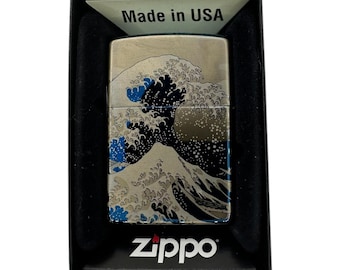 Japan Art Zippo Lighter: Custom Engraved, Valentine's Day Gift for Him Gift for Boyfriend