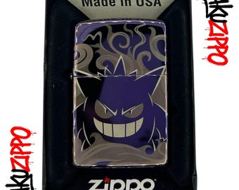 Encendedor Zippo de Anime Gengar: grabado personalizado, regalo de San Valentín para él o para su novio.