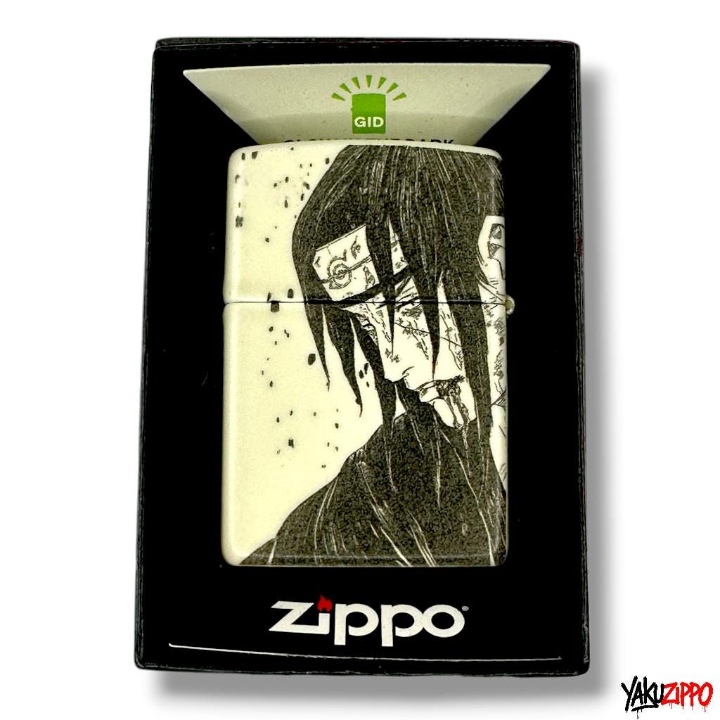 Anime Itachi Sasuke Zippo Lighter: Custom Laser Engraved, Glow in