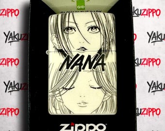 Anime Girl Zippo Lighter: Custom Engraved, Glow in The Dark Gift for Boyfriend