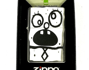Doodlebob Anime Cartoon Drawing Zippo Lighter: Custom Engraved, Glow in The Dark Gift for Boyfriend