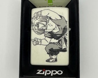 Anime DBZ Zippo Lighter: Custom Engraved, Glow in the Dark Gift