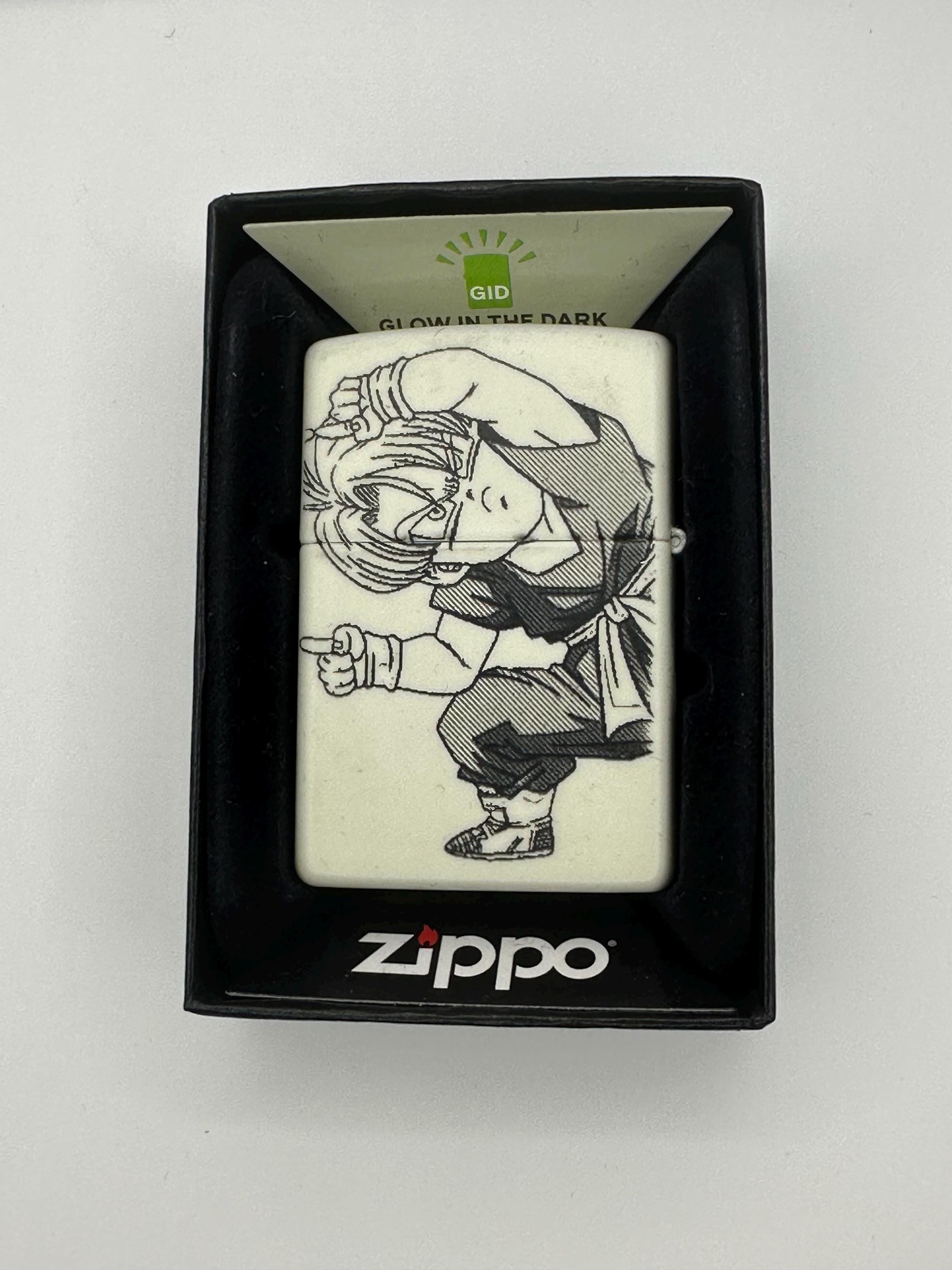 Anime DBZ Zippo Lighter: Custom Engraved, Glow in the Dark Gift