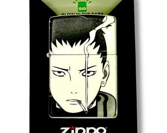 Shikamaru Anime Zippo Lighter: Glow in The Dark, Custom Engraved Gift for Boyfriend