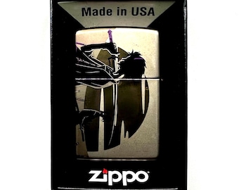 Anime Samurai Zippo Lighter: Custom Engraved, Birthday Gift for Him Gift for Boyfriend