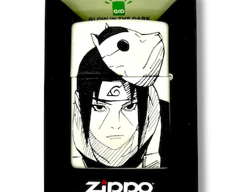 Anime Ninja Zippo Lighter: Custom Engraved Glow in the Dark Manga Collectible Gift for Boyfriend