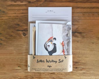 Puffin Letter Writing Set | Eco-friendly | Nature Stationery Gift Set