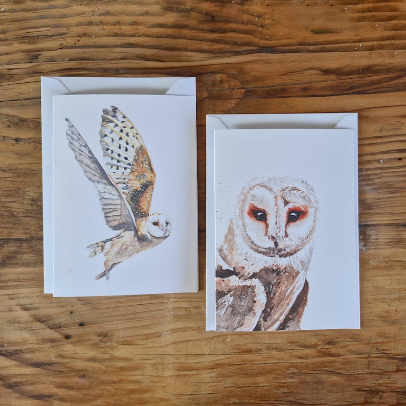 Owl Letter Writing Set | Eco Friendly Stationery Gift | Handmade Writing Paper & Cards | Nature-Inspired. image 4