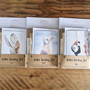 Owl Letter Writing Set | Eco Friendly Stationery Gift | Handmade Writing Paper & Cards | Nature-Inspired. image 8