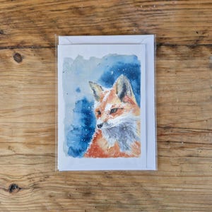 carte de voeux | Renard dans la neige | Carte unique | Noël | Recyclé | Respectueux de l'environnement | Carte Nature.