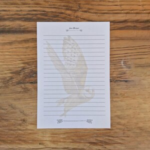 Owl Letter Writing Set | Eco Friendly Stationery Gift | Handmade Writing Paper & Cards | Nature-Inspired. image 3