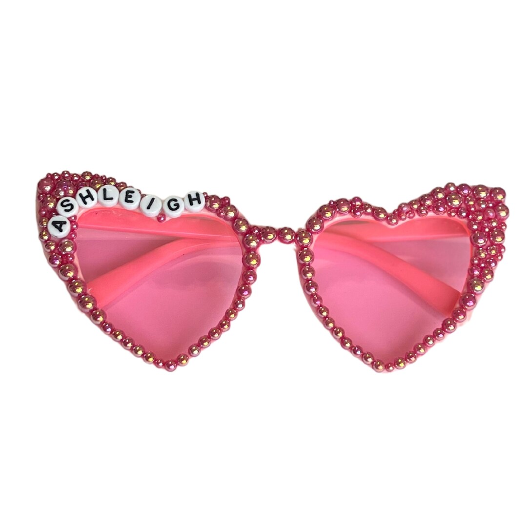 Heart-Shaped Crystal Sunglasses With Austrian Crystals Harry Styles inspired Blinged Heart Shaped Sunglasses main image 3