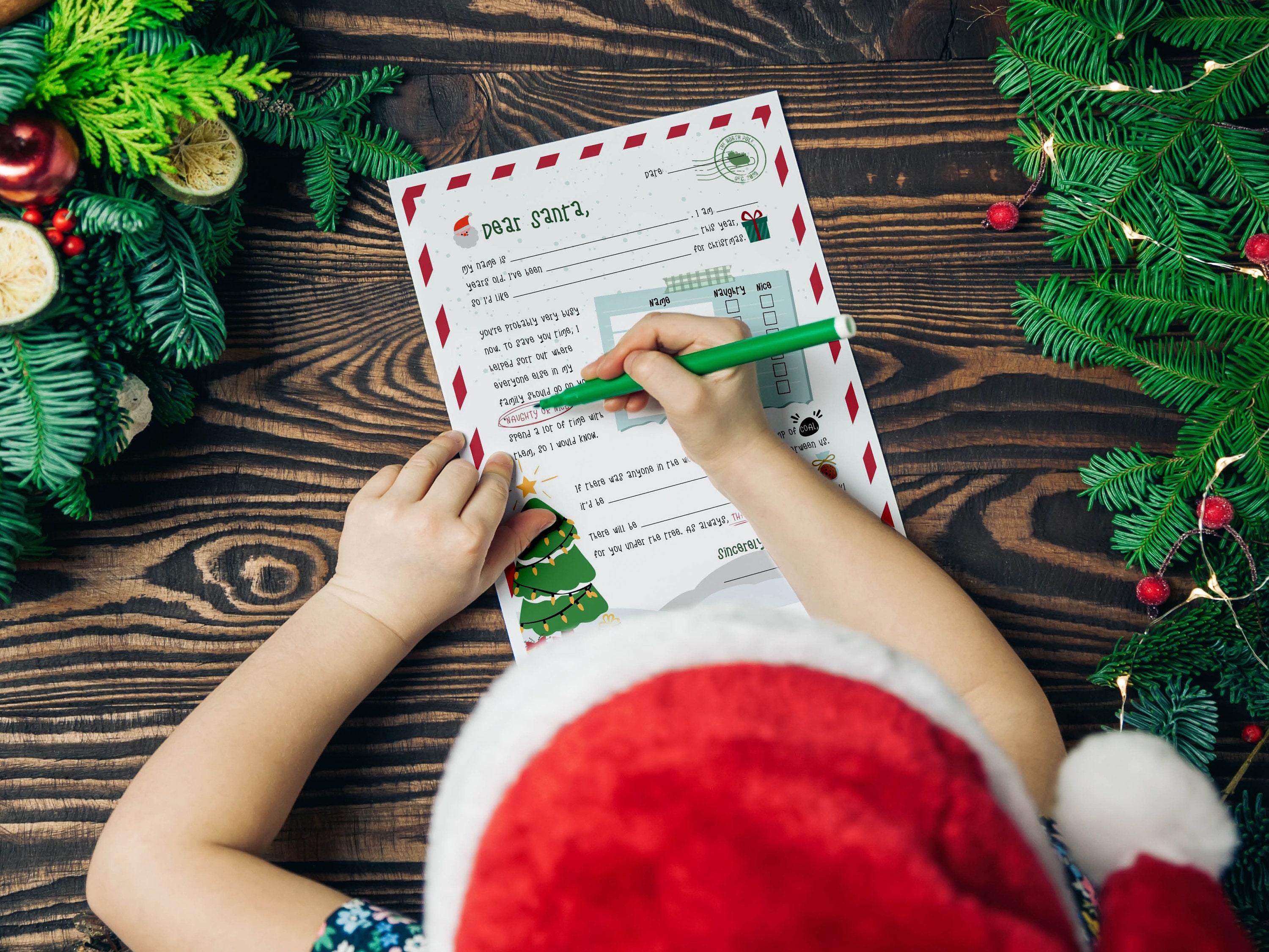 Funny Letter to Santa Template Printable Christmas Activity for Kids Etsy