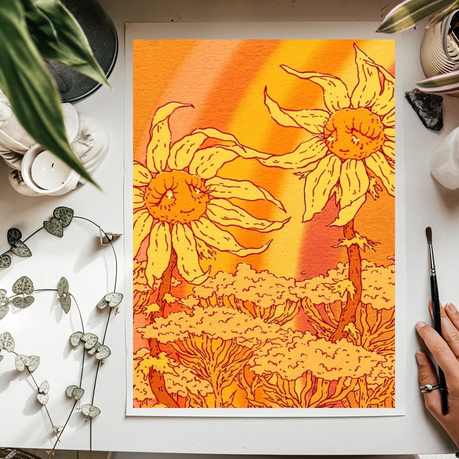 Trippy Poster Hippie Poster Hippie Art Hippie Decor Etsy