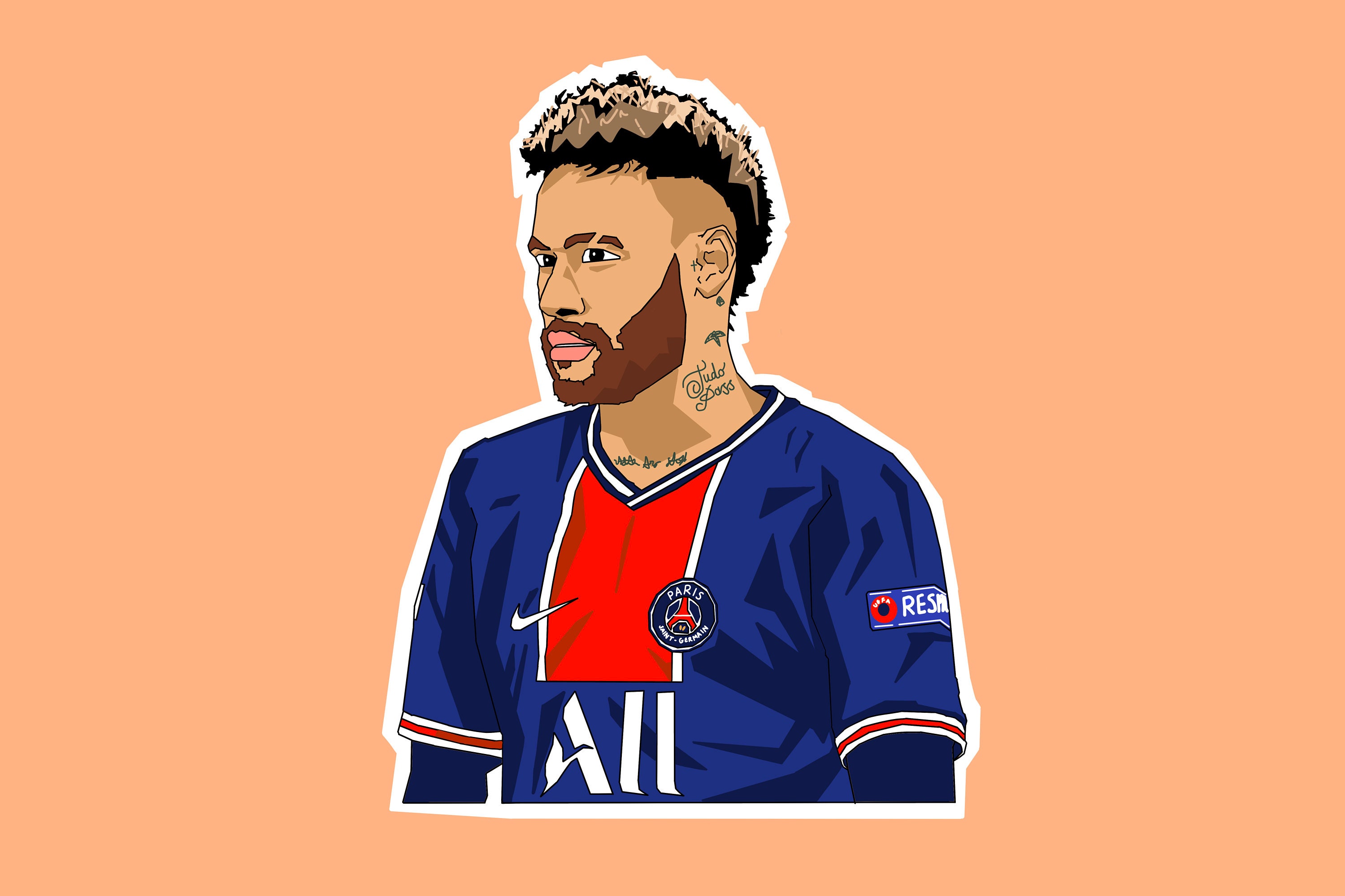 Neymar Jr Sticker PSG Sticker Football Stickers - Etsy Neymar Jr Sticker PSG Sticker Football Stickers - Etsy