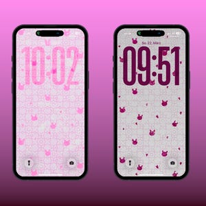 Cute Kawaii Bunny Hearts Bundle Digital Phone Tapete/Lockscreen IPhone Wallpaper