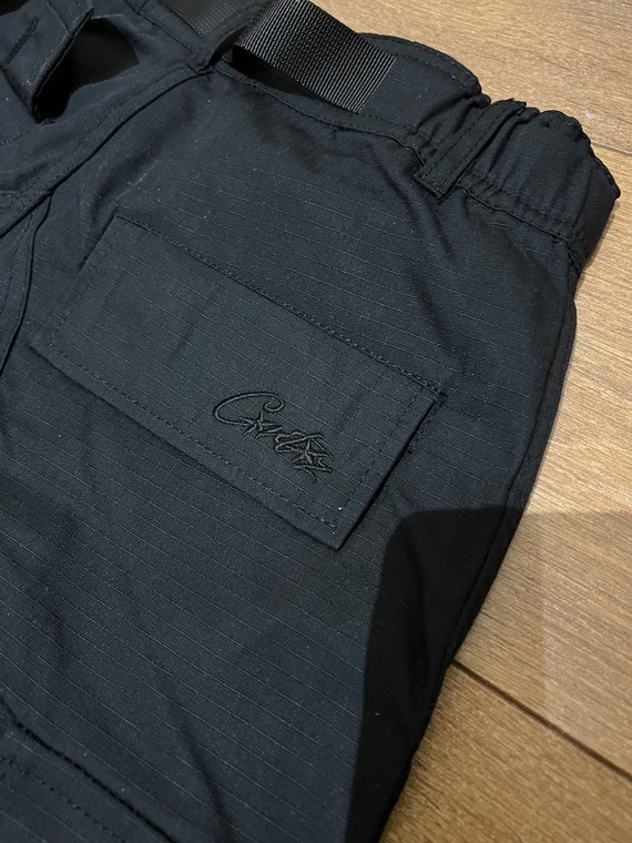 Corteiz Cargo Pants Black / Black