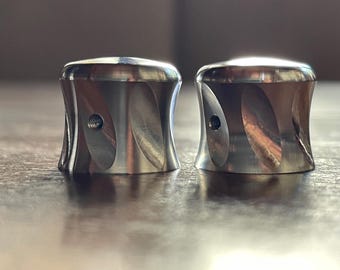 Guitar Knob - Helix - 3D CNC Milled -  Solid Brass, Raw Aluminum or Hard Anodized