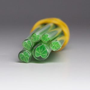 Leaves in Canes Murrini Coe 104 for Lampworking 6 cm long