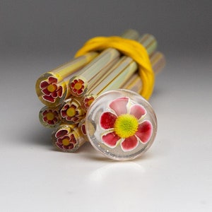 Flower in Canes Murrini Coe 104 for Lampworking 6 cm long