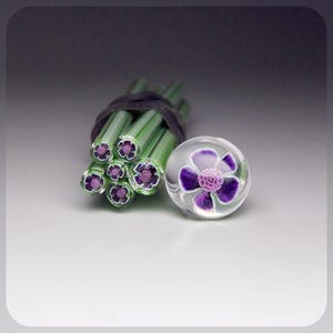 Flower in Canes Murrini Coe 104 for Lampworking 6 cm long
