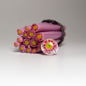 Flower in Canes Murrini Coe 104 for Lampworking 6 cm long
