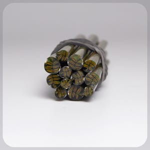 Leaves in Canes Murrini Coe 104 for Lampworking 6 cm long