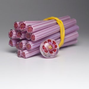 Flower in Canes Murrini Coe 104 for Lampworking 6 cm long