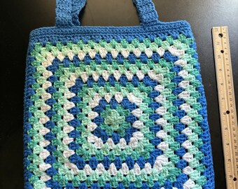 Handmade crochet tote bag, shopping bag, ipad/tablet bag