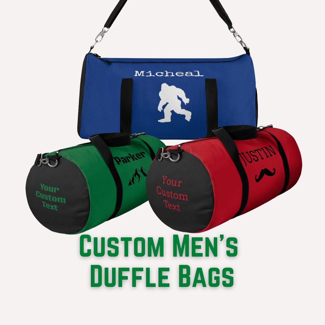 Personalized Duffle Bag Men, Mens Custom Duffle Bag, Personalized