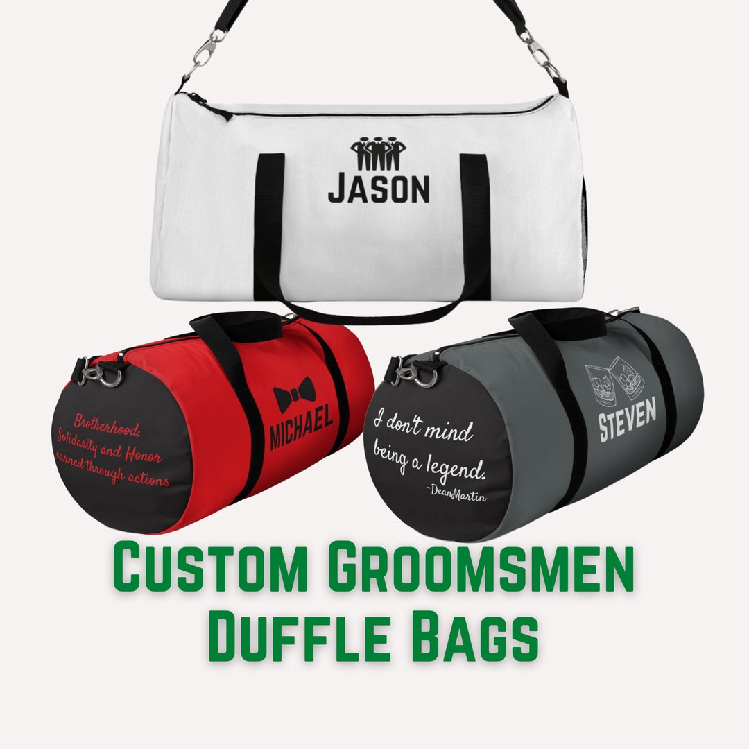 Personalized Duffle Bag Men, Groomsmen Custom Duffle Bag, Personalized Duffle Bag, Groomsmen
