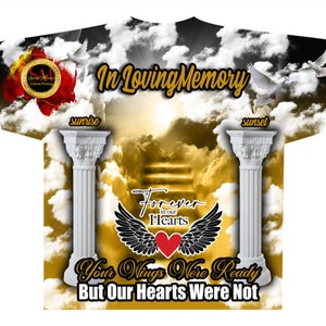 3D All over T-shirt Template, Digital Photoshop Template, Memorial T-shirt Template, Funeral T-shirt Design