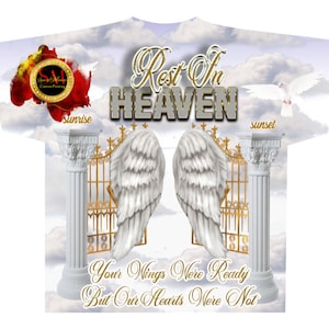3D All over T-shirt Template, Digital Photoshop Template, Memorial T-shirt Template, Funeral T-shirt Design
