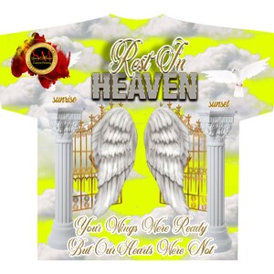 3D All over T-shirt Template, Digital Photoshop Template, Memorial T-shirt Template, Funeral T-shirt Design