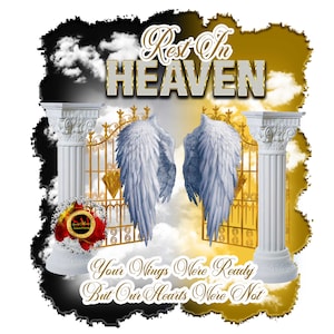 In Loving Memory, PNG Center T-shirt Design, Memorial, RIP Design, Funeral Background PNG, Sublimation,  Rest In Peace