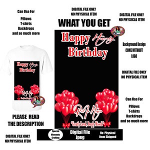 Happy Heavenly Birthday Design, Memorial, RIP Design, Funeral Background PNG, Sublimation, In loving Memory! Heaven, Celebration of Life