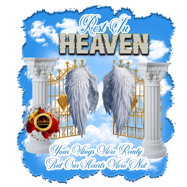 In Loving Memory, PNG Center T-shirt Design, Memorial, RIP Design, Funeral Background PNG, Sublimation,  Rest In Peace