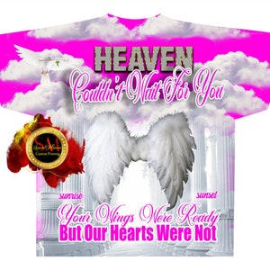 3D All over T-shirt Template, Digital Photoshop Template, Memorial T-shirt Template, Funeral T-shirt Design