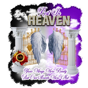 In Loving Memory, PNG Center T-shirt Design, Memorial, RIP Design, Funeral Background PNG, Sublimation,  Rest In Peace