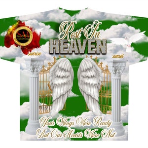 3D All over T-shirt Template, Digital Photoshop Template, Memorial T-shirt Template, Funeral T-shirt Design
