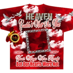 3D All over T-shirt Template, Digital Photoshop Template, Memorial T-shirt Template, Funeral T-shirt Design