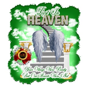 In Loving Memory, PNG Center T-shirt Design, Memorial, RIP Design, Funeral Background PNG, Sublimation,  Rest In Peace