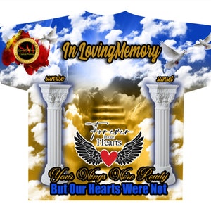 3D All over T-shirt Template, Digital Photoshop Template, Memorial T-shirt Template, Funeral T-shirt Design