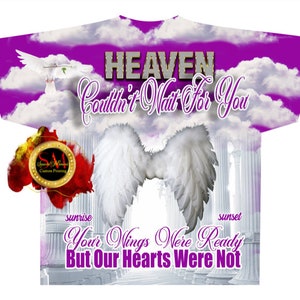 3D All over T-shirt Template, Digital Photoshop Template, Memorial T-shirt Template, Funeral T-shirt Design