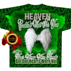 3D All over T-shirt Template, Digital Photoshop Template, Memorial T-shirt Template, Funeral T-shirt Design