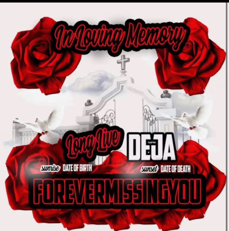 Memorial Background Design Photoshop Template Funeral RIP - Etsy
