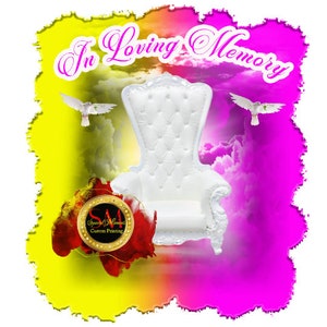 In Loving Memory, PNG Center T-shirt Design, Memorial, RIP Design, Funeral Background PNG, Sublimation,  Rest In Peace